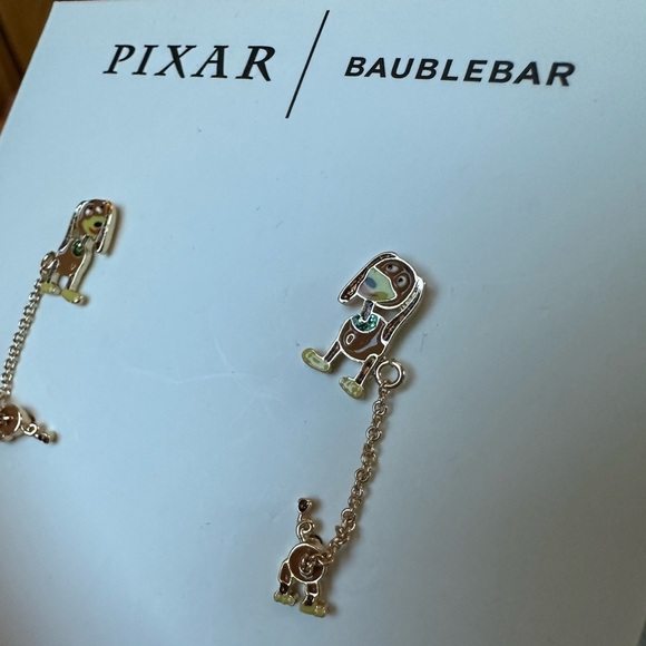 BaubleBar x Pixar Disney Slinky Dog Toy Story earrings READ nwt - Picture 4 of 8